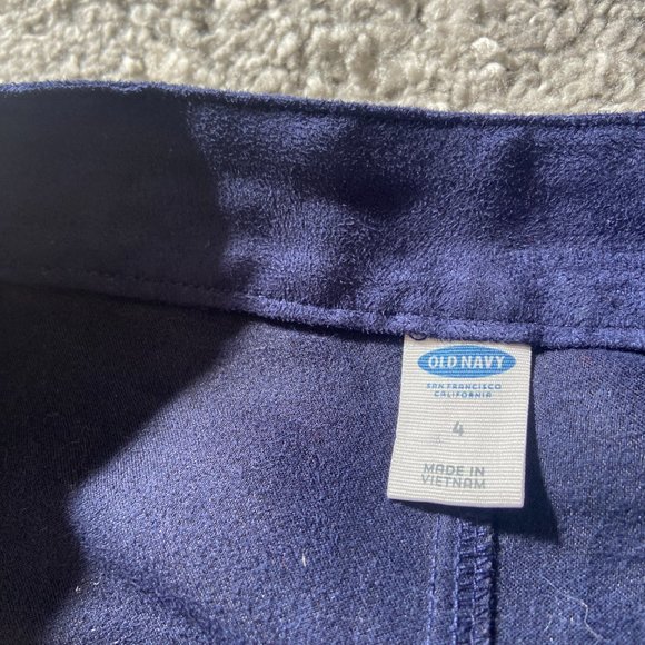 3/$15 Women's Navy Suede Mini Skirt - Picture 4 of 5